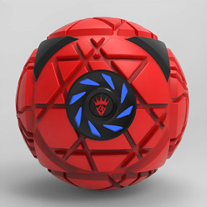 Red electric fascia massage ball, 120mm diameter, 960g, USB rechargeable, for fitness and sports use