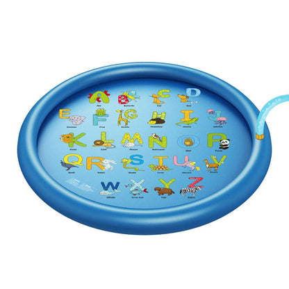 Refreshing sprinkler pad with marine-themed designs for kids' outdoor play and summer fun