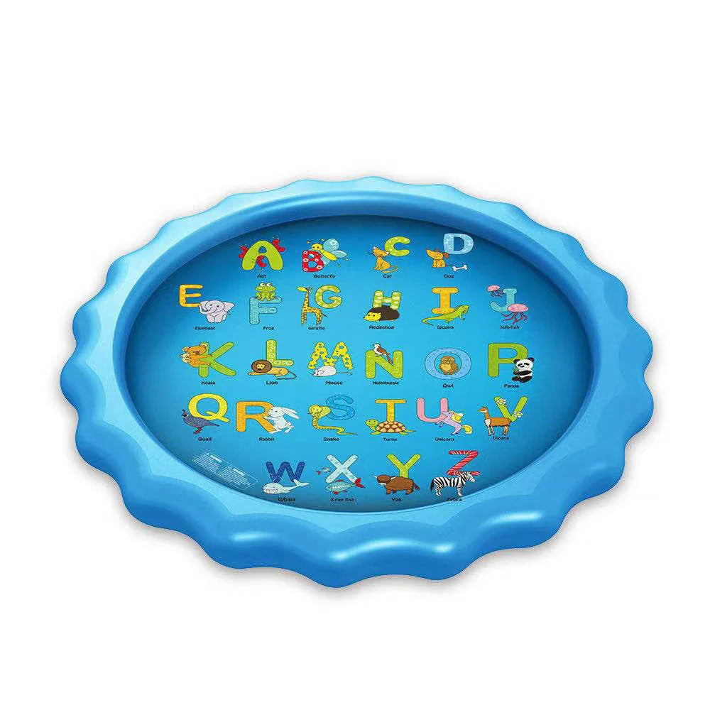 Refreshing sprinkler pad with marine-themed designs for kids' outdoor play and summer fun