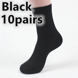 Men's bamboo fiber business socks in various colors for comfort and style