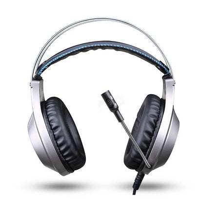 Black wired USB computer headset with microphone for desktop PC and notebook use