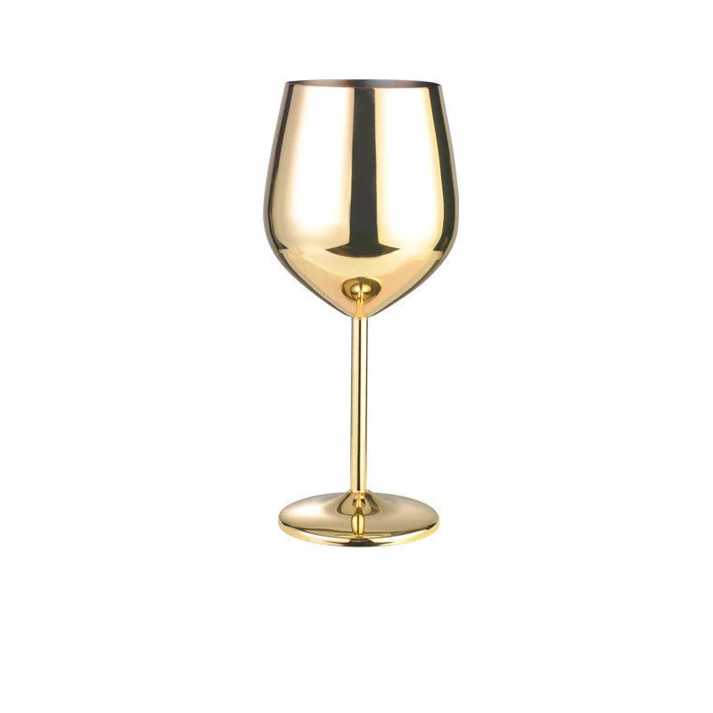 Durable stainless steel wine glasses with sleek, polished design and generous 520ml capacity for modern homes