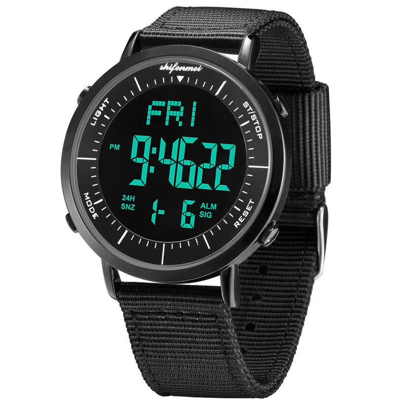 Shifenmei sports waterproof watch digital electronic timepiece with 10m water resistance, casual style design suitable for general use, available in multiple colour and dial variations including Style A through Style L