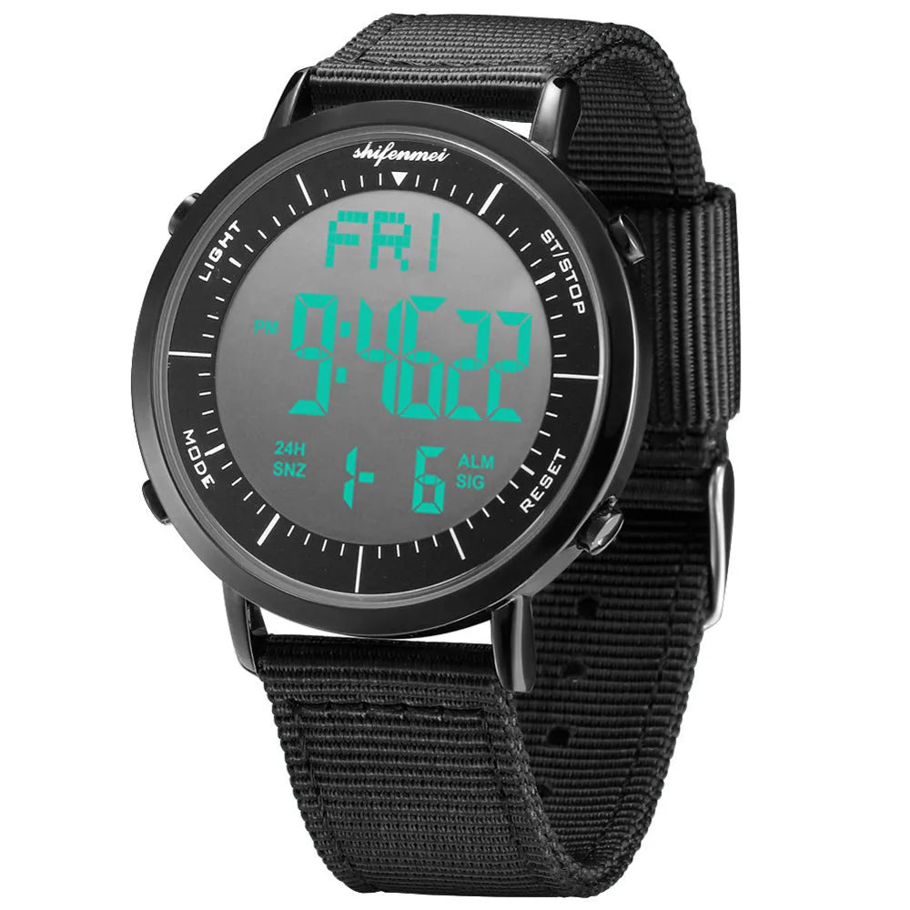 Shifenmei digital sports waterproof watch with casual design and 10m water resistance rating