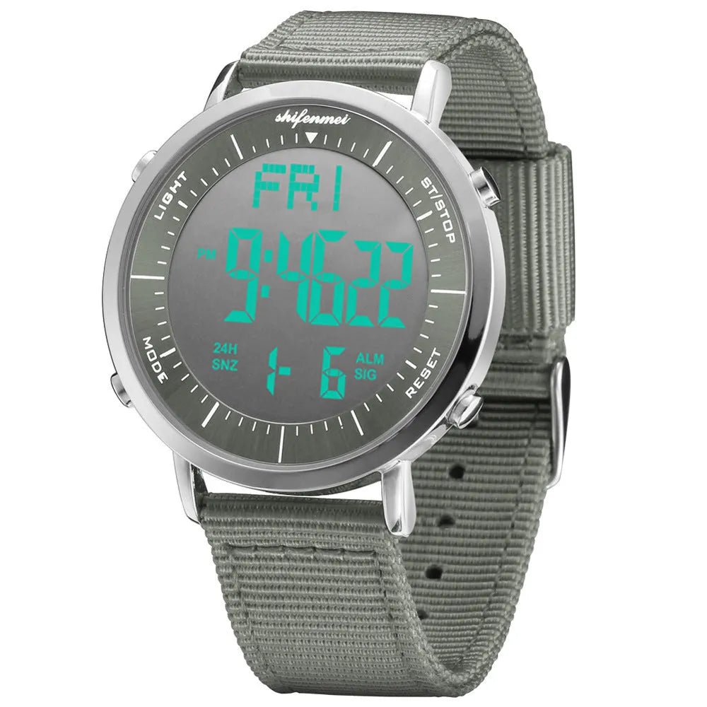 Shifenmei digital sports waterproof watch with casual design and 10m water resistance rating