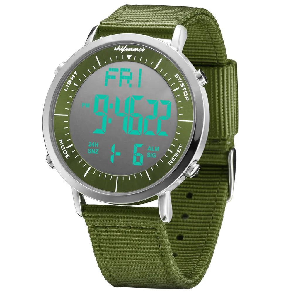 Shifenmei digital sports waterproof watch with casual design and 10m water resistance rating