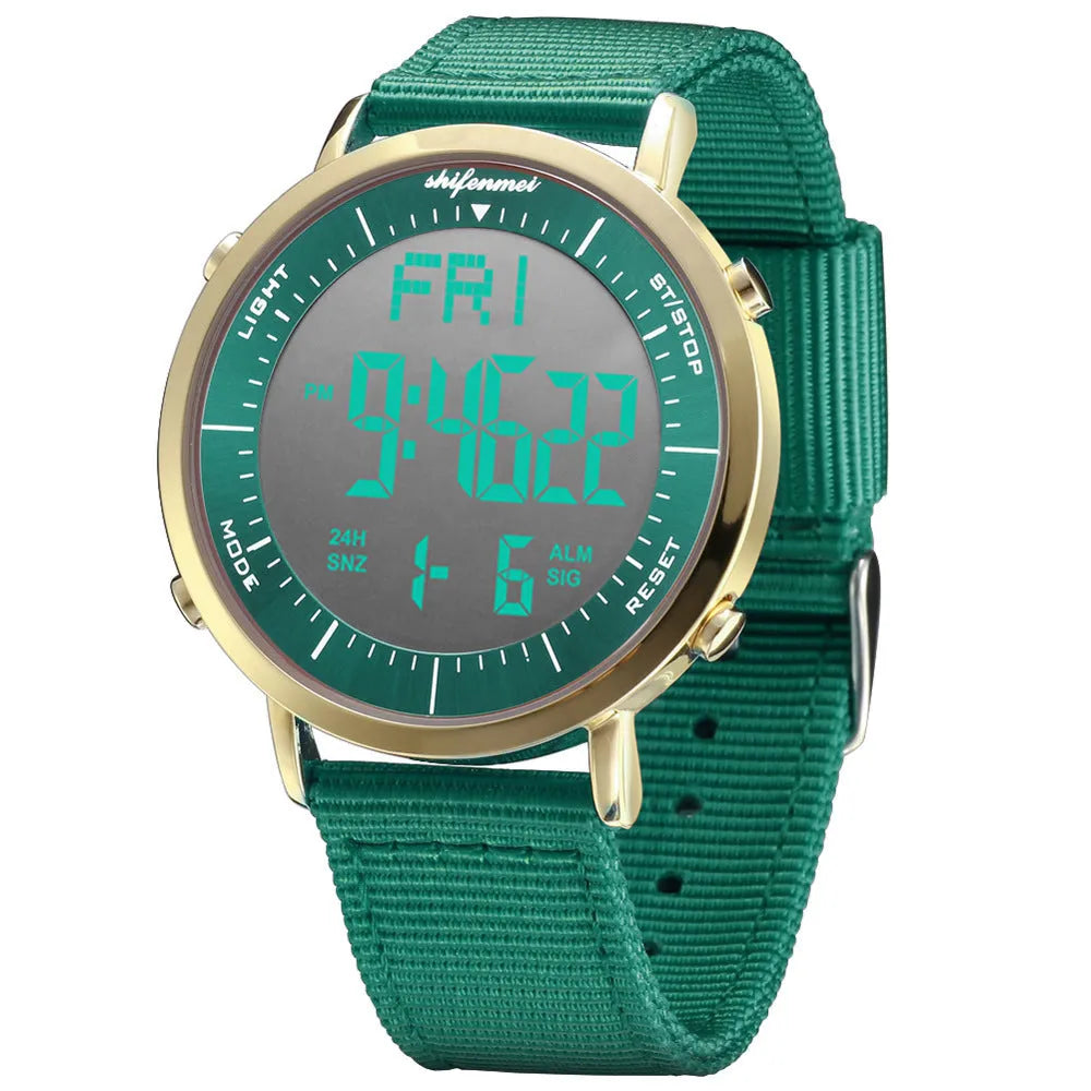 Shifenmei digital sports waterproof watch with casual design and 10m water resistance rating