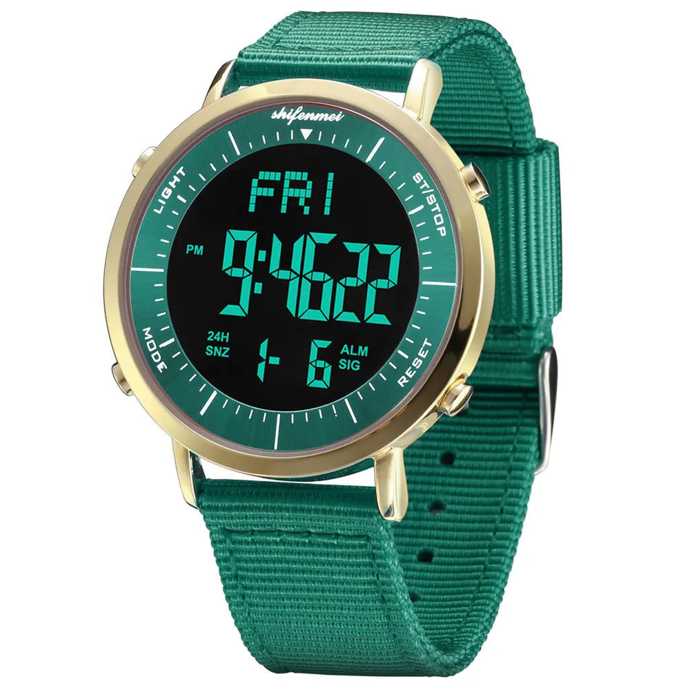 Shifenmei digital sports waterproof watch with casual design and 10m water resistance rating