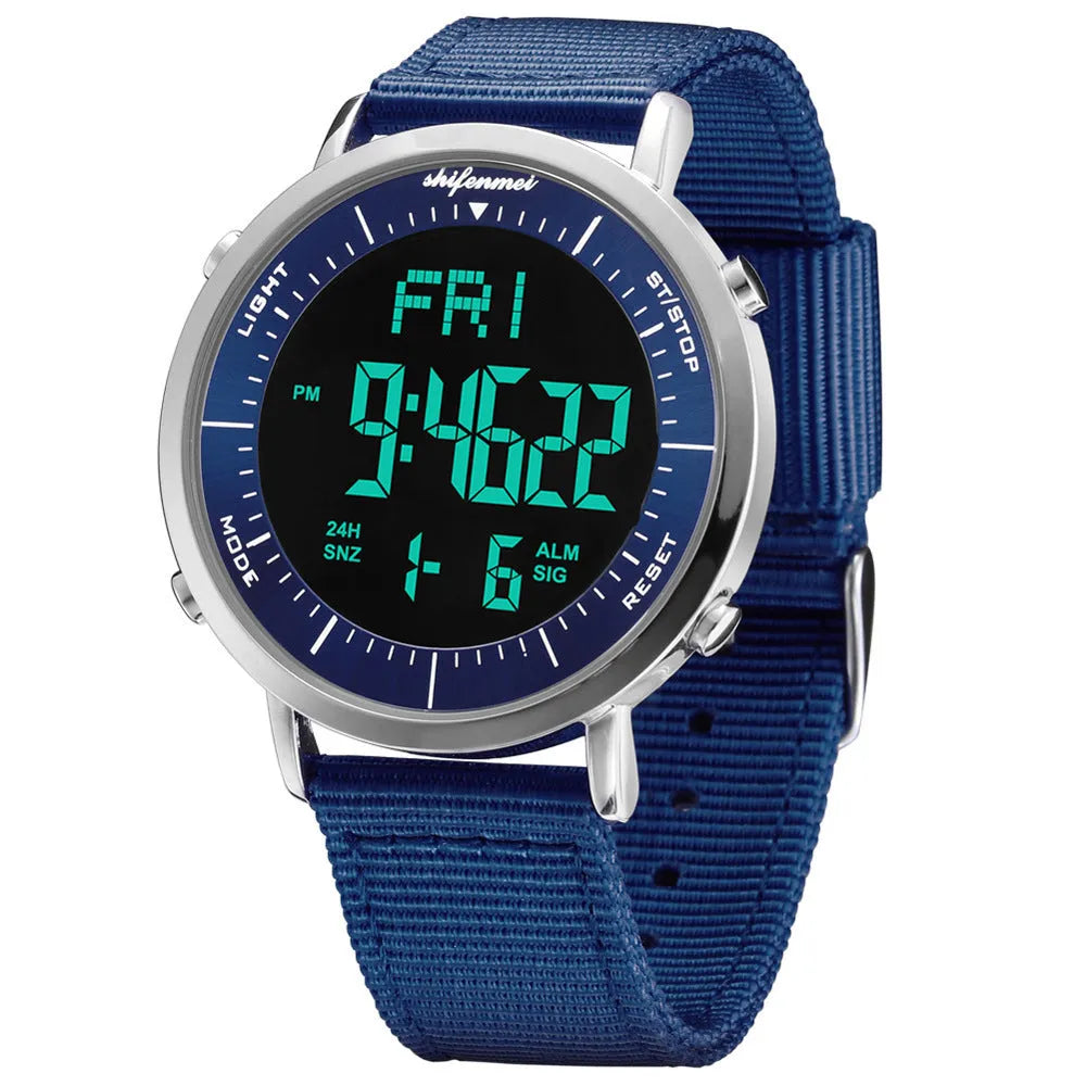 Shifenmei digital sports waterproof watch with casual design and 10m water resistance rating