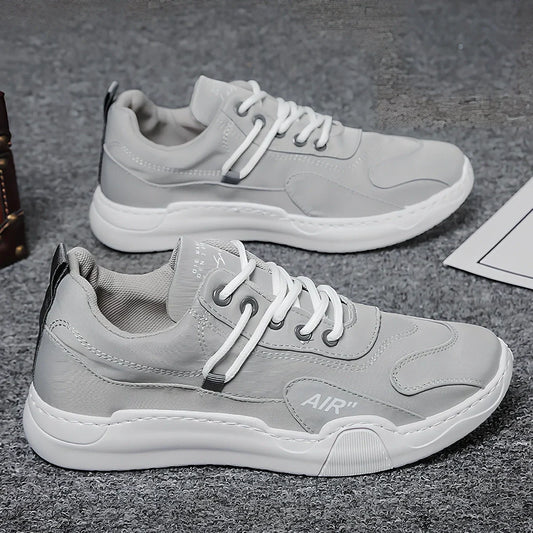 Men's breathable mesh casual shoes with rubber sole in green, grey, white colours