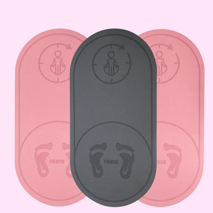 Double-sided anti-skid skipping mat in grey and pink, perfect for indoor workouts