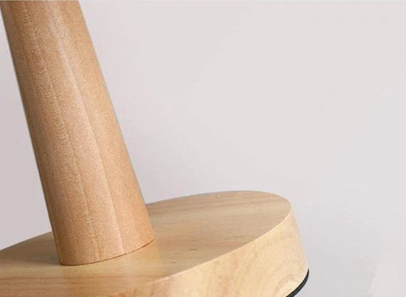 Vintage-inspired desk lamp with a pleated fabric shade, bamboo base, and touch-sensitive dimming controls