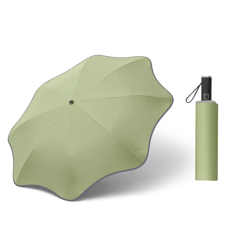Curved Automatic Umbrella with luminous transparent canopy in various colors