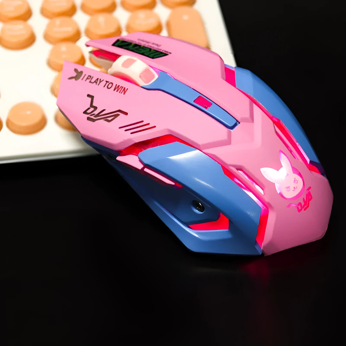 Sobebetter wireless mouse in pink blue, 2400dpi, six mute buttons, ordinary 100-120mm size for desktop