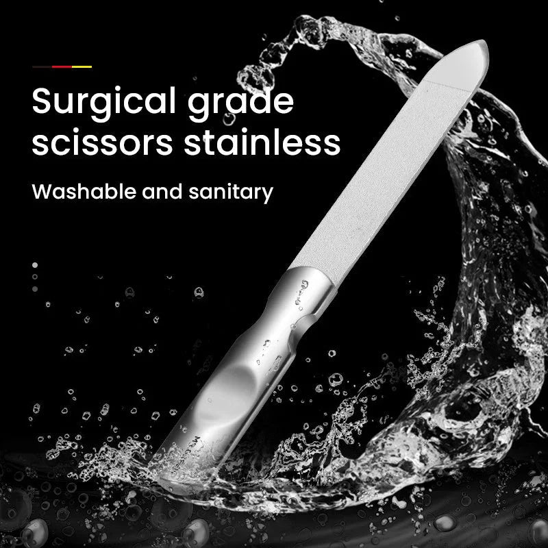 Premium stainless steel nail files with dual-sided design for shaping and polishing nails