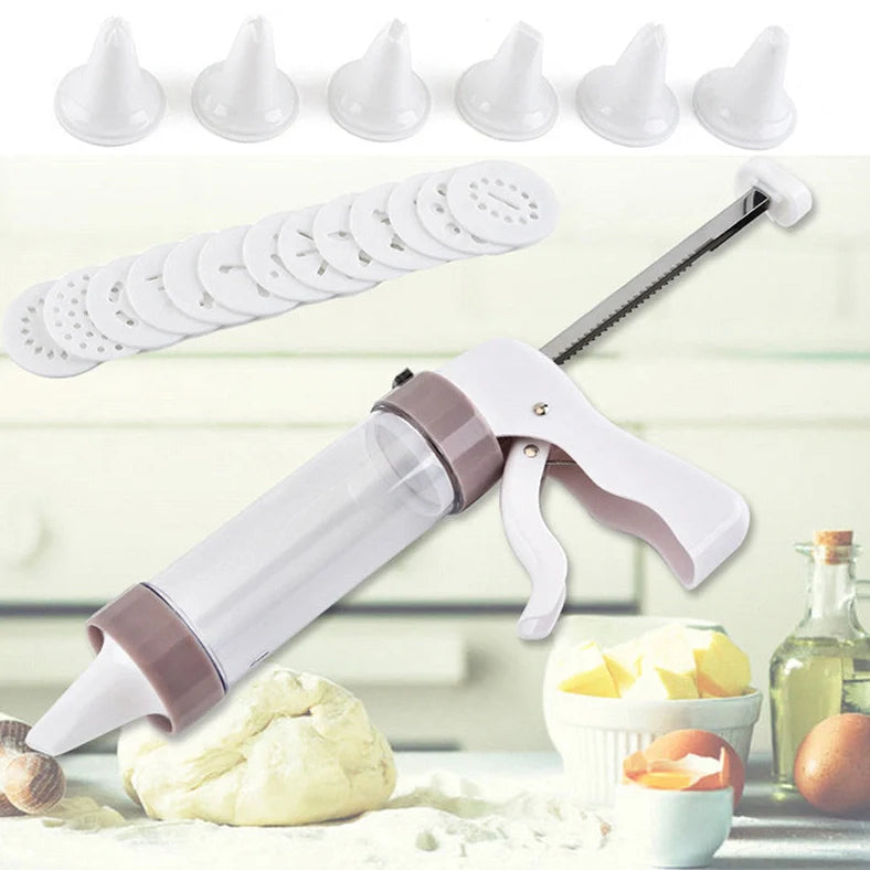 ABS and PP decorating extruder cream gun with 430# nozzle for 2-3mm buttercream patterns on cookies