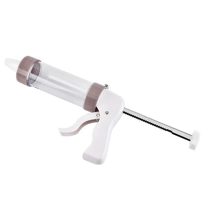 ABS and PP decorating extruder cream gun with 430# nozzle for 2-3mm buttercream patterns on cookies