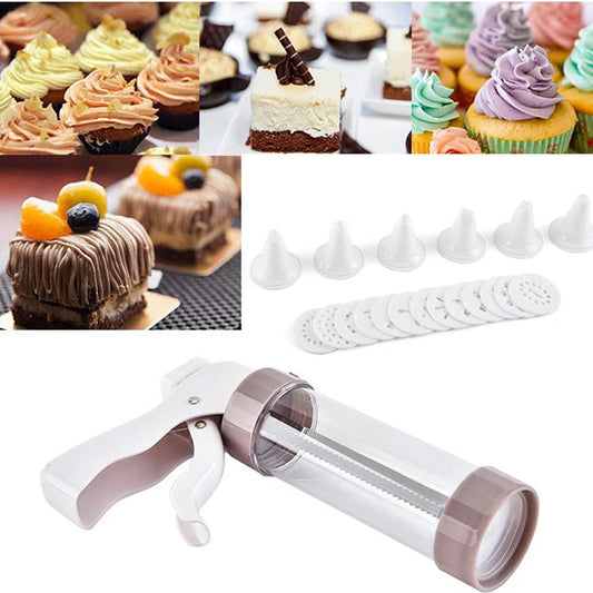 ABS and PP decorating extruder cream gun with 430# nozzle for 2-3mm buttercream patterns on cookies