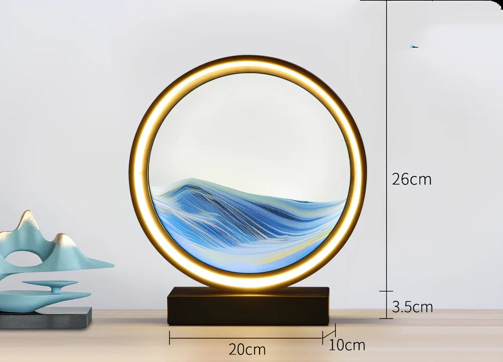 Glass table lamp with artistic designs and simple modern style for bedroom use