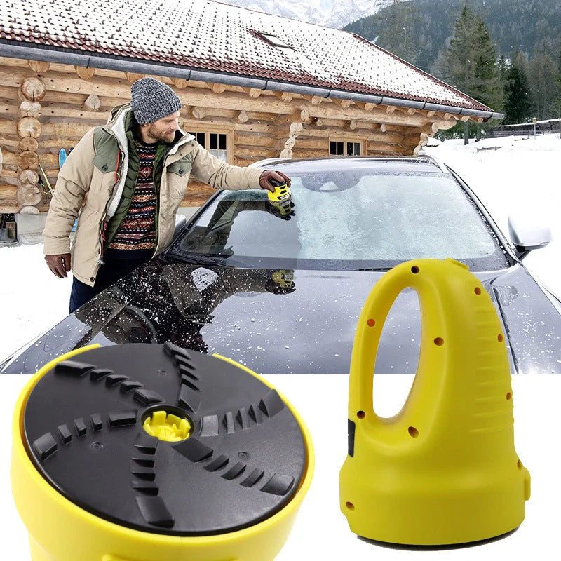 Electric snow scraper with lithium battery for quick ice removal on car windows