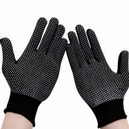 Split-finger work gloves with non-slip palm pattern in multiple colours