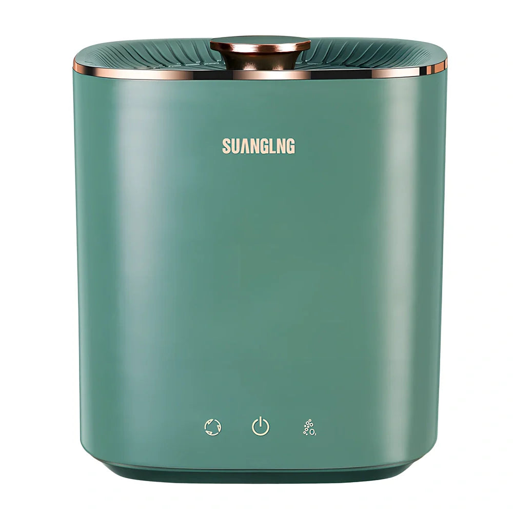 Green mini portable washing machine with 300mL capacity for underwear and socks
