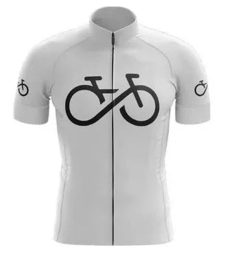 Short-sleeved bib cycling suit for men and women with moisture-wicking fabric