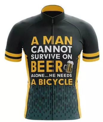 Short-sleeved bib cycling suit for men and women with moisture-wicking fabric