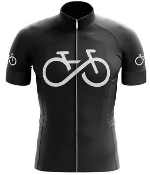 Short-sleeved bib cycling suit for men and women with moisture-wicking fabric
