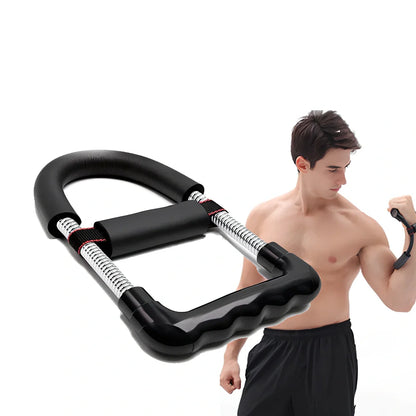 Wrist strength device with 45LB spring steel resistance and black finish for grip training