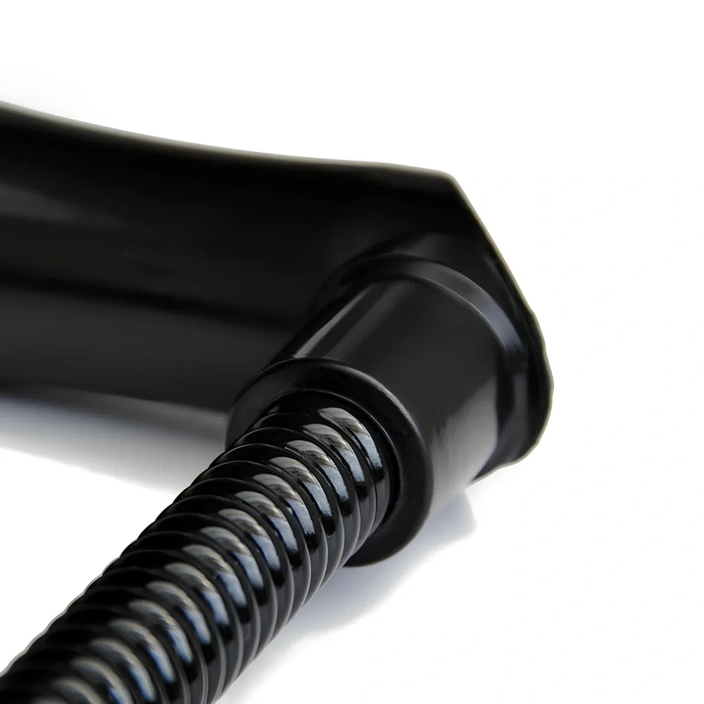 Wrist strength device with 45LB spring steel resistance and black finish for grip training