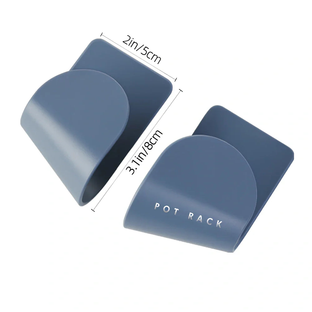 Wall-mounted pot cover storage rack with non-punching installation measuring 16.5cm wide