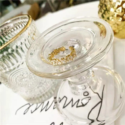 18K gold plated fashion ring with zircon accent for women