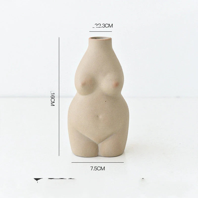 Modern minimalist ceramic vase with electroplated finish in white, gold, and grey