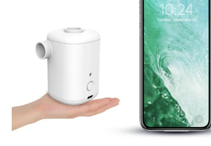 Mini electric inflator with USB charging port and LED display for outdoor and home use