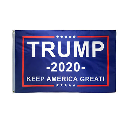 Trump Election Flag measuring 90x150cm with Trump2024 design in red, white and blue colours