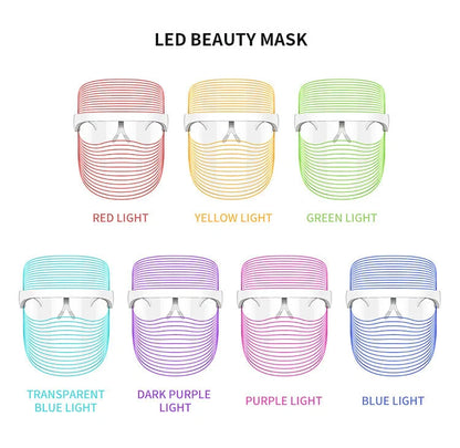 7 Color LED Mask for skin rejuvenation and anti-aging light therapy