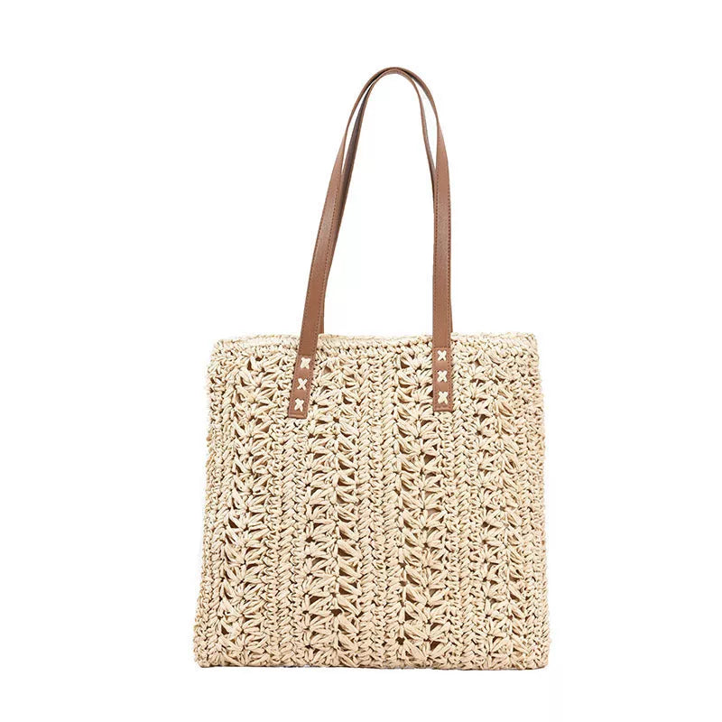 Hand-knitted Korean style one-shoulder armpit bag with magnetic buckle