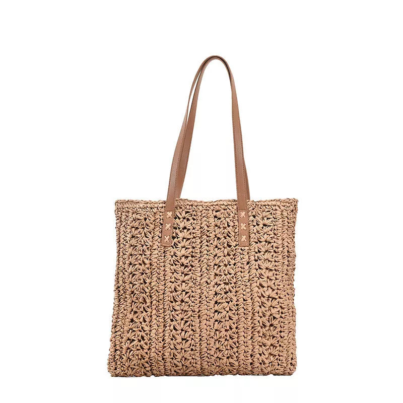 Hand-knitted Korean style one-shoulder armpit bag with magnetic buckle
