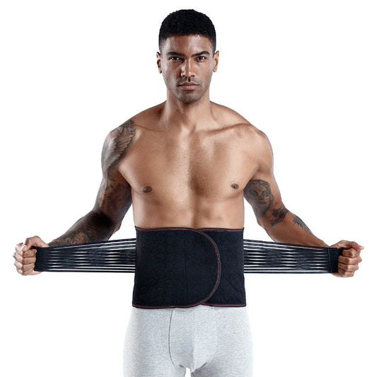 Adjustable lower back support belt with dual-strap system for targeted compression and pain relief