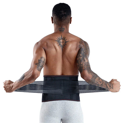 Adjustable lower back support belt with dual-strap system for targeted compression and pain relief