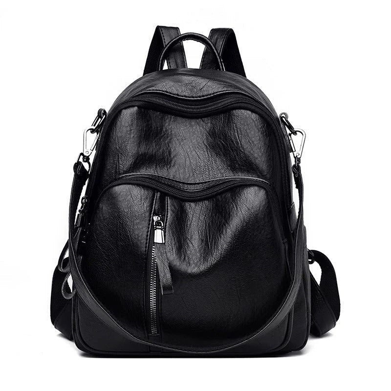 Stylish PU backpack with a sleek, vertical square shape and dual straps for comfortable, hands-free carrying