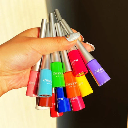 17 Color Liquid Eyeliner Set with Matte and Glitter Finishes for Versatile Makeup Looks