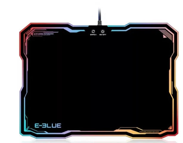 Black Yibo EMP013 hard mouse pad, 365x265mm and 5mm thick, for all mice