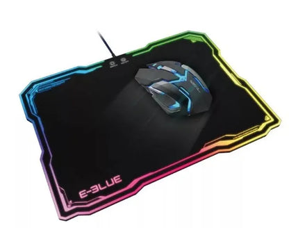 Black Yibo EMP013 hard mouse pad, 365x265mm and 5mm thick, for all mice