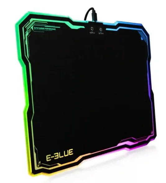 Black Yibo EMP013 hard mouse pad, 365x265mm and 5mm thick, for all mice