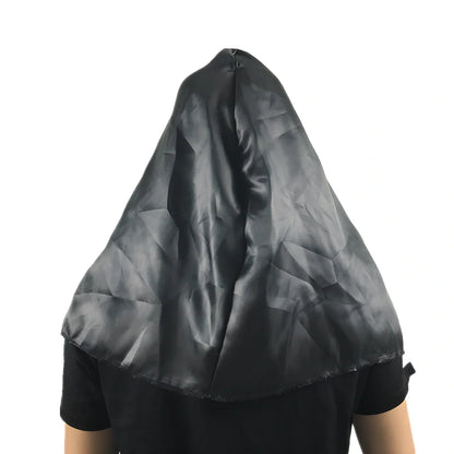 Halloween scary nun mask plastic construction with detailed facial features