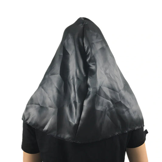 Halloween scary nun mask plastic construction with detailed facial features