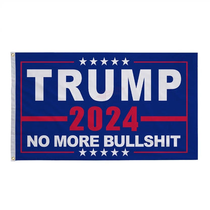 2024 Trump Fuck Biden custom flag 90x150cm pongee polyester with wooden pole, screen printed design