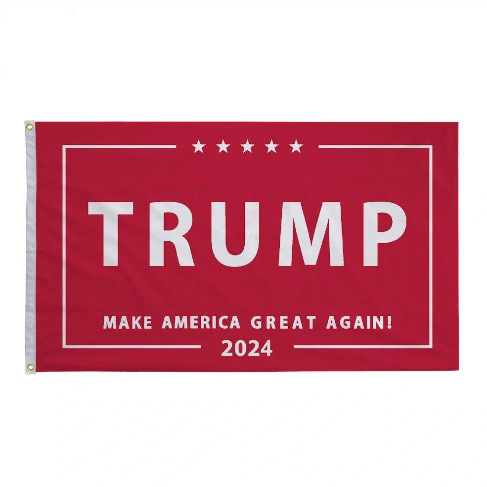 2024 Trump Fuck Biden custom flag 90x150cm pongee polyester with wooden pole, screen printed design